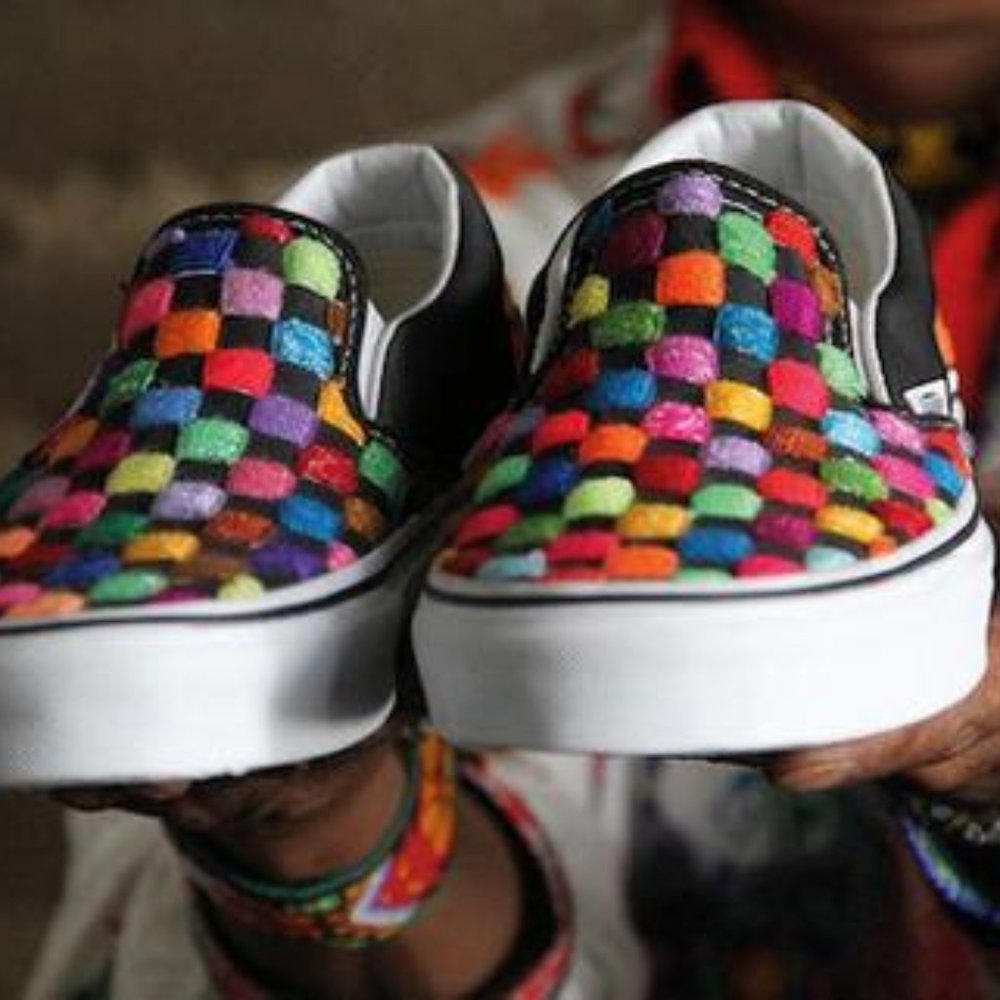 VANS VAULT CLASSIC SLIP ON LX HUICHOL CHEX